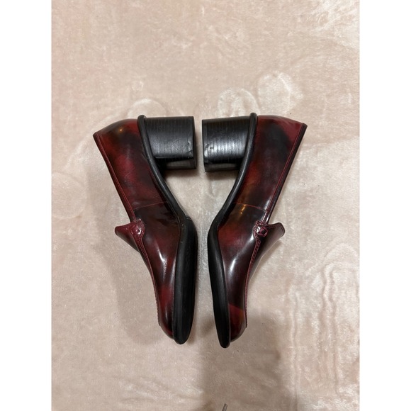 Gianni Bini Shoes - Gianni Bini Burgundy Oxblood Heeled Loafers Chunky Block Heel 90s Y2K Grunge 7B